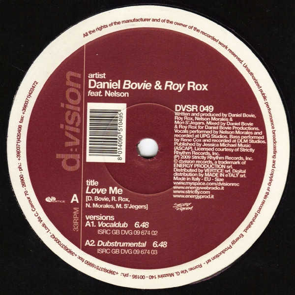 Daniel Bovie & Ray Rox - Love Me / Stop Playing