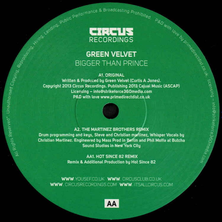 Green Velvet - Bigger Than Prince