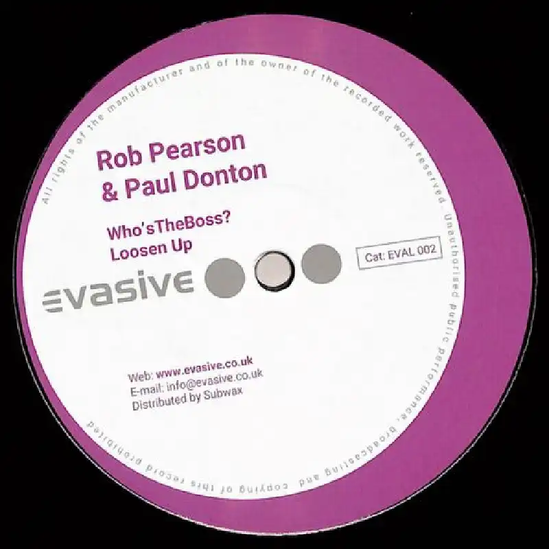 Rob Pearson & Paul Donton - Who's The Boss EP